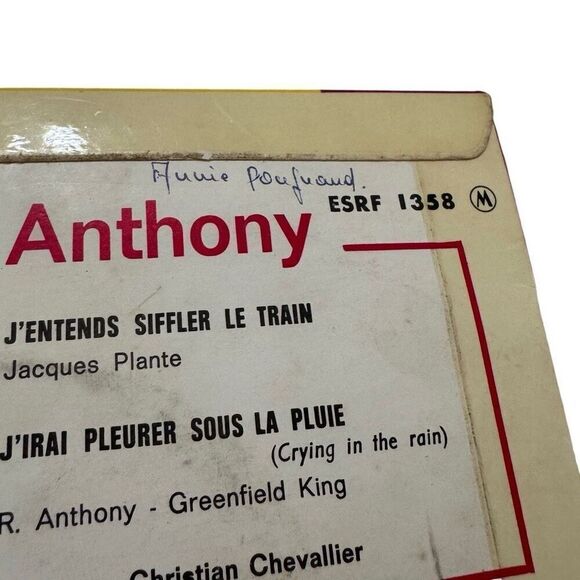 Richard Anthony Vinyl 45 RPM EP J'irai Twister Le Blues - Columbia 1358 M Rèduit - Picture 3 of 9